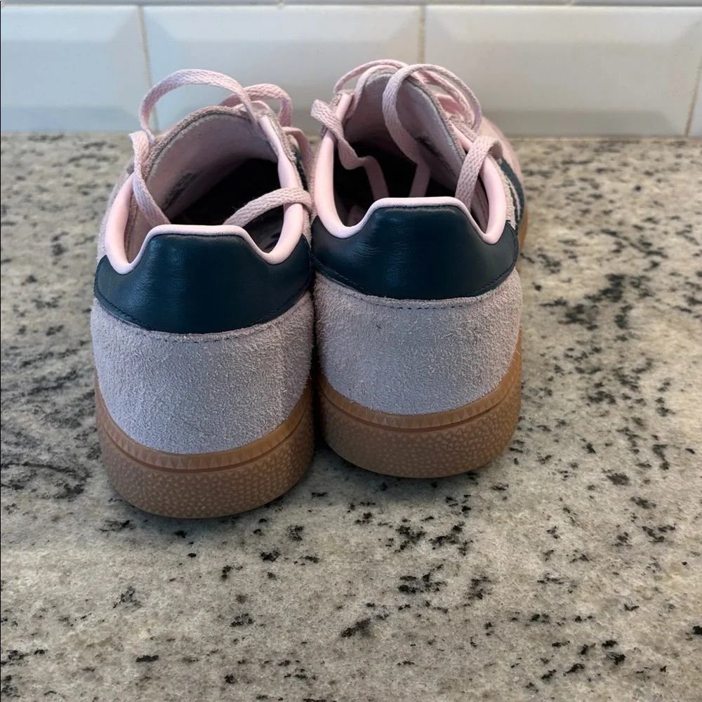 Adidas Pink Suede Spezial with navy Stripes size 9 - Picture 11 of 13